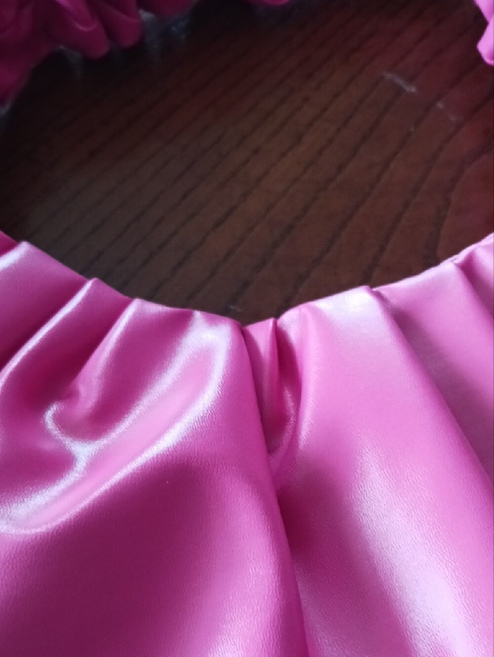 Fuchsia Ruched Shoulder Bag - Picture 5 of 5
